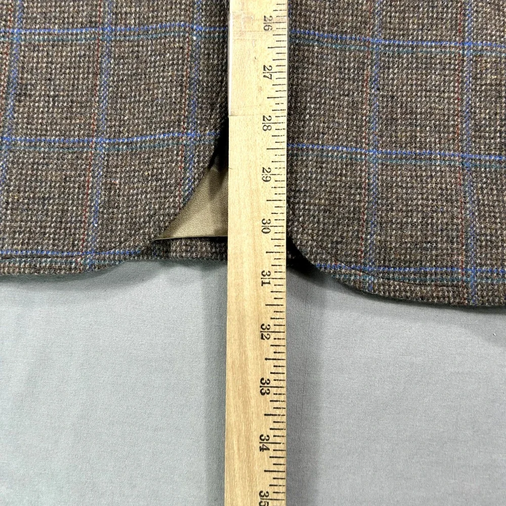 VINTAGE Pendleton‎ Blazer Mens 42 Brown Check Wool Sport Coat Jacket 80s